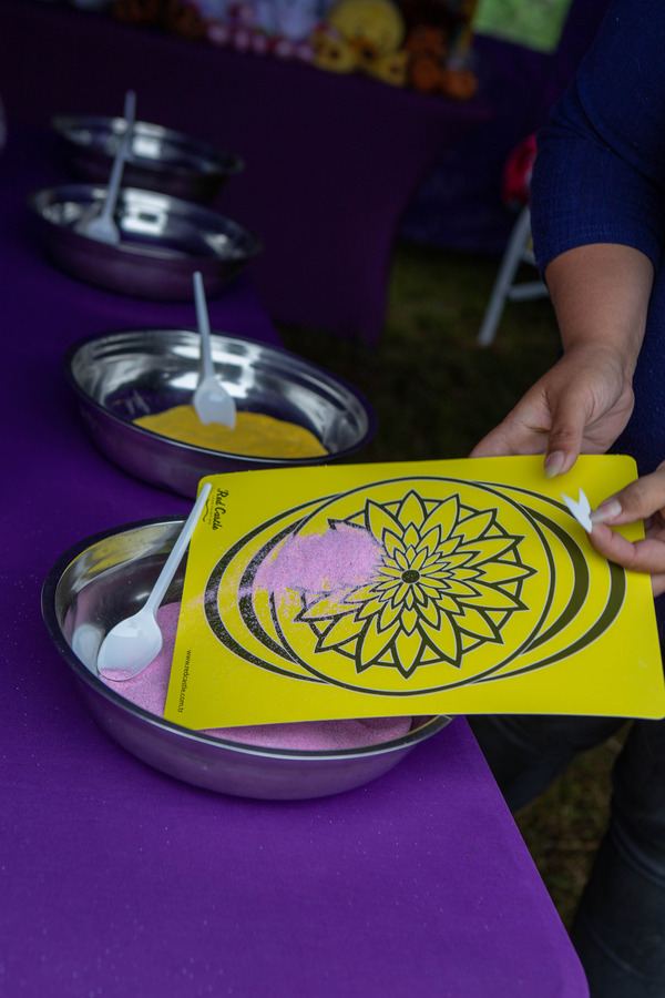 Having a go at Sand Art